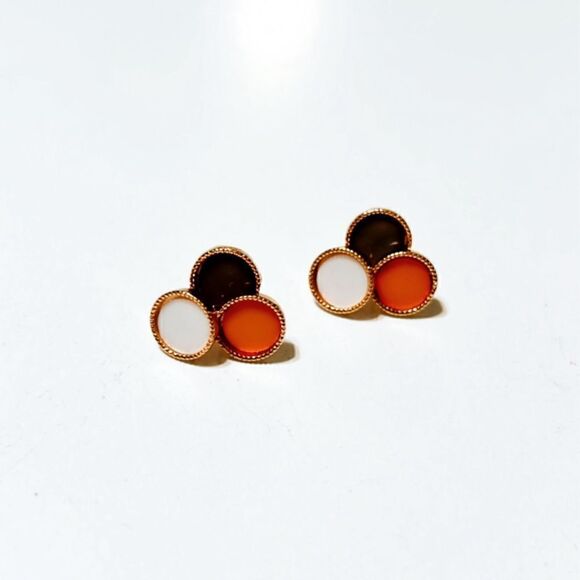 geo stud earrings H143 - Picture 3 of 5